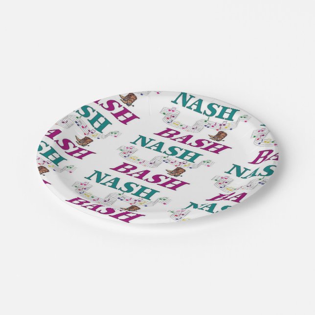 Nashville Nash Bash Music Paper Plates (Angled)