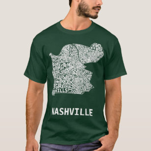 Nashville Neighborhood Map T-Shirt