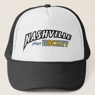 Nashville Plays Hockey Black Trim Trucker Hat