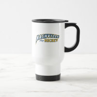 Nashville Plays Hockey White Travel Mug