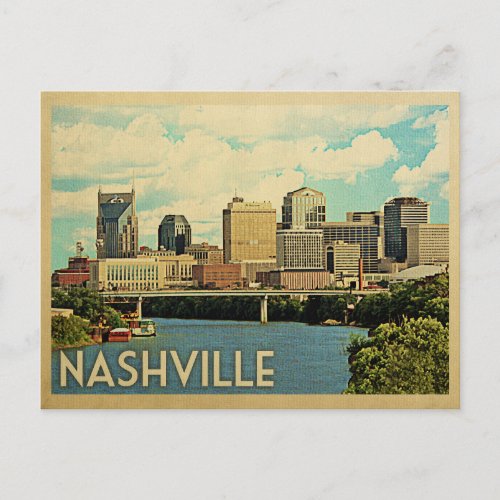 Nashville Postcard Tennessee Vintage Travel