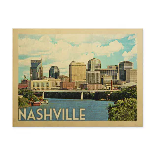 Nashville Postcard Tennessee Vintage Travel
