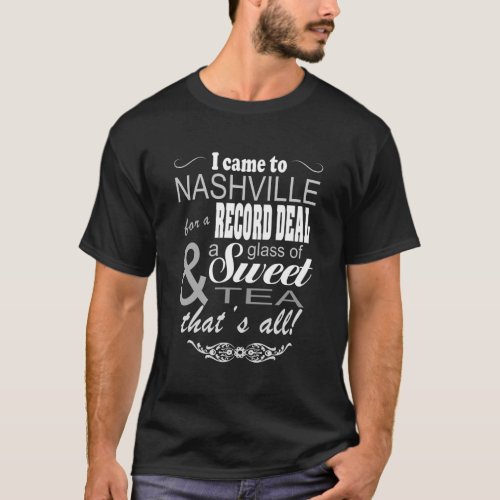 Nashville Record Deal Mens Dark T_Shirt