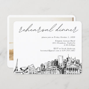 Nashville Rehearsal Dinner Invite Enclosure Card