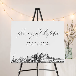 Nashville Rehearsal Dinner The Night Before Sign