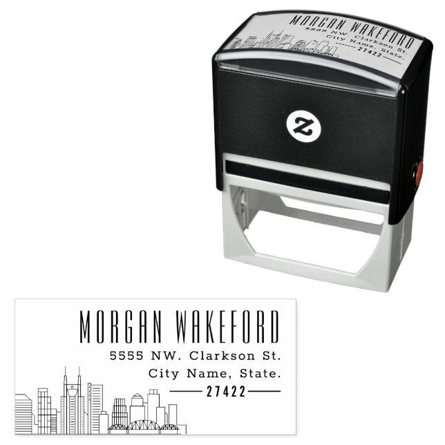 Nashville Resident | Modern Deco Skyline  Self-inking Stamp (In Situ)