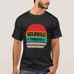 Nashville Retro Vintage Sunset Us State Nashville T-Shirt