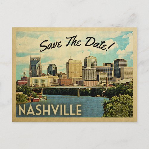 Nashville Save The Date Tennessee Announcement Postcard