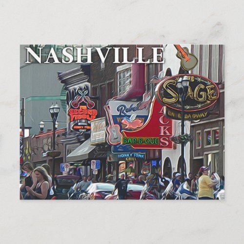 Nashville Scene _ Postcard