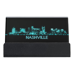 Nashville Skyline Desk Business Card Holder