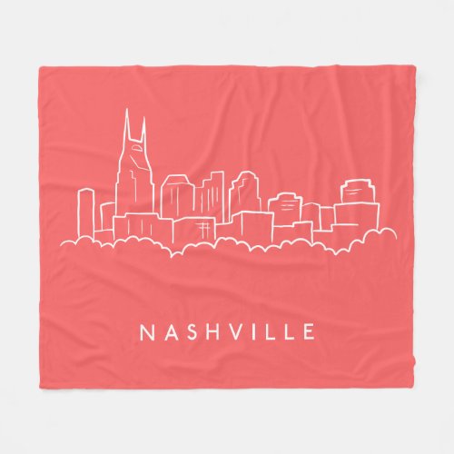 Nashville Skyline Fleece Blanket