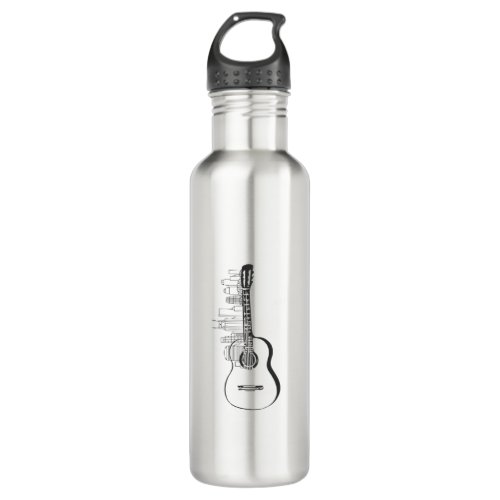 Nashville Skyline Guitar Stainless Steel Water Bottle