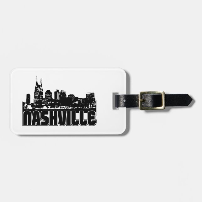 Nashville Skyline Luggage Tag (Front Horizontal)