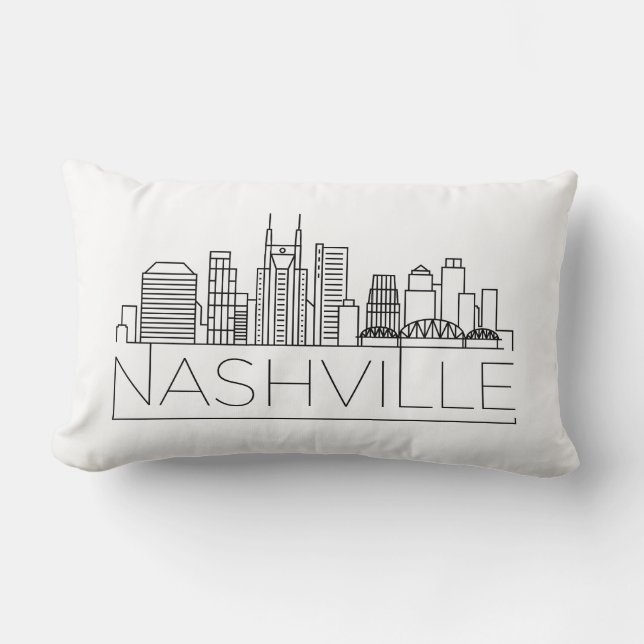 Nashville Skyline Lumbar Pillow (Front)
