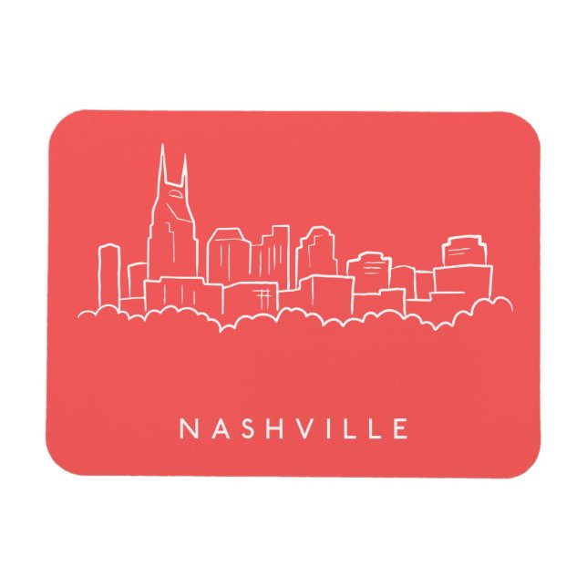 Nashville Skyline Magnet (Horizontal)