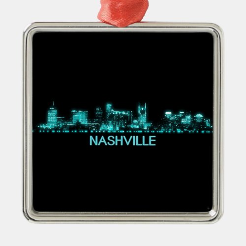 Nashville Skyline Metal Ornament