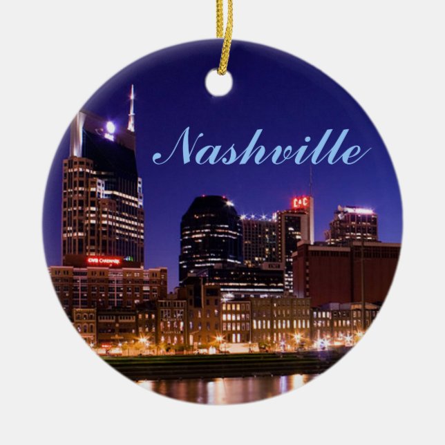 Nashville Skyline Ornament (Front)