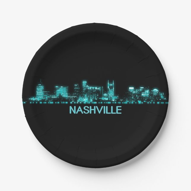 Nashville Skyline Paper Plates (Front)