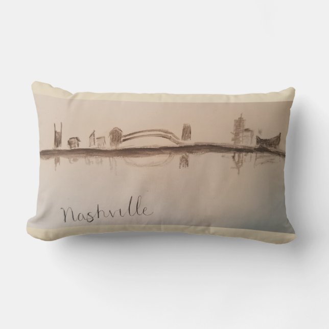 Nashville Skyline Pillow (Front)