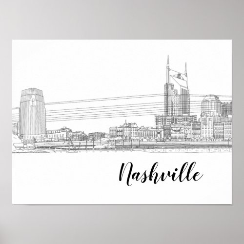 Nashville Skyline Print