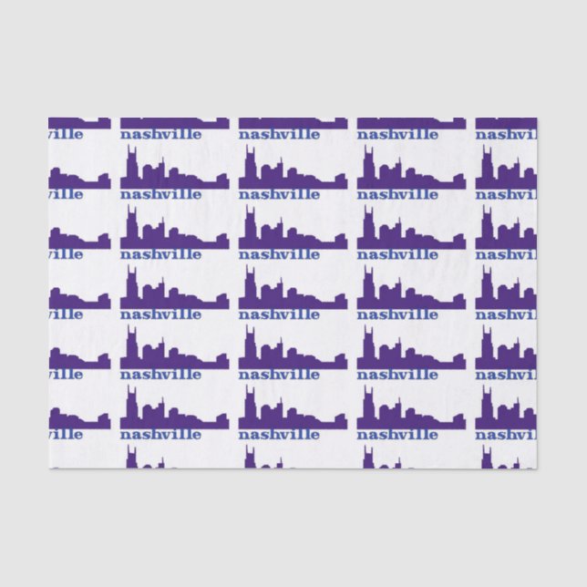 Nashville Skyline Purple Tissue Paper (Front)