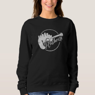 Nashville Skyline Tennessee Country Music Guitar P Sweatshirt