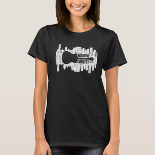 Nashville Skyline Tennessee Country Music Guitar P T-Shirt