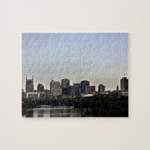 Nashville Skyline Watercolor Puzzle