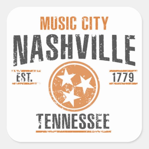 Nashville Square Sticker