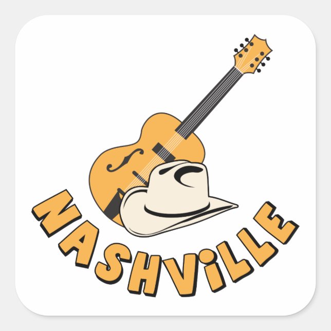 Nashville Square Sticker (Front)