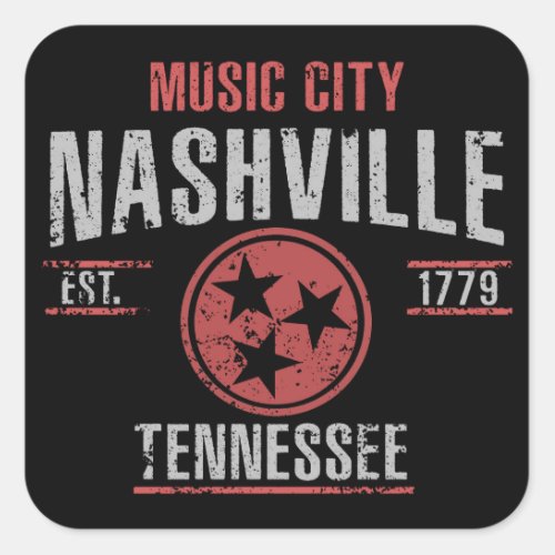 Nashville Square Sticker