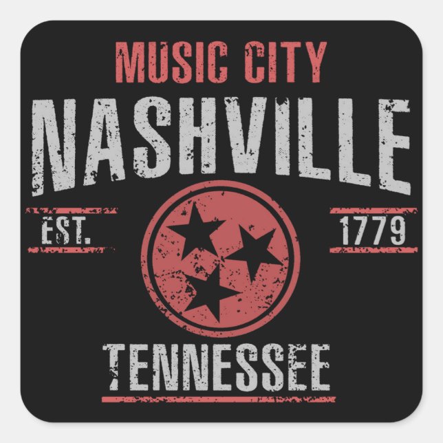 Nashville Square Sticker (Front)