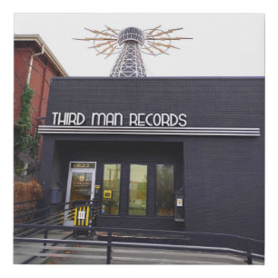 Nashville street phoyography faux canvas print