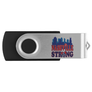 Nashville-Strong-Skyline-and-Music-Note Flash Drive