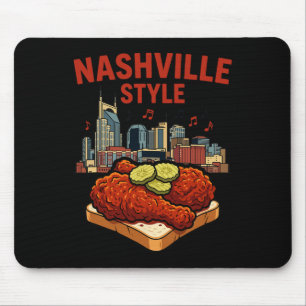 Nashville Style Spicy Fried Chicken And Music City Mouse Pad