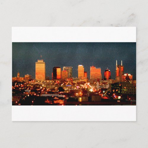 Nashville Sunset Skyline Postcard