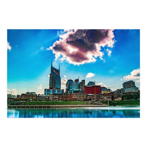 Nashville Tennessee 2017 Skyline Photo Print