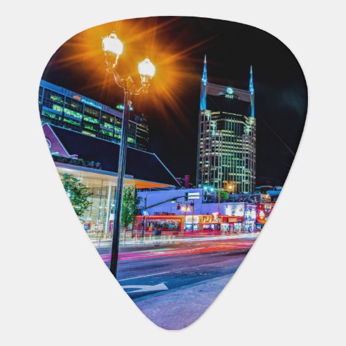 Nashville Tennessee Broadway Lights _ Guitar Pick