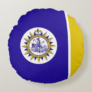 Nashville (Tennessee) City flag Round Pillow