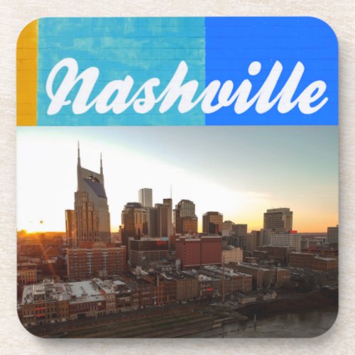 Nashville Tennessee City Scape Beautiful Beverage Coaster