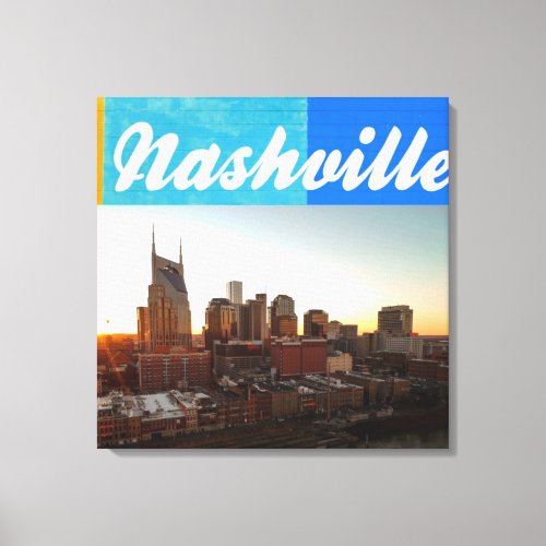 Nashville Tennessee City Scape Beautiful Canvas Print