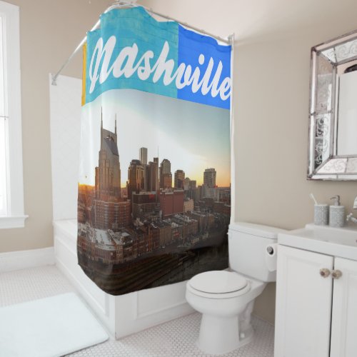 Nashville Tennessee City Scape Beautiful Shower Curtain