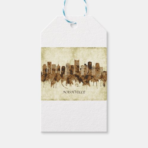 Nashville Tennessee Cityscape Gift Tags