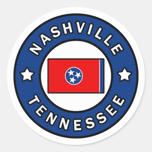 Nashville Tennessee Classic Round Sticker