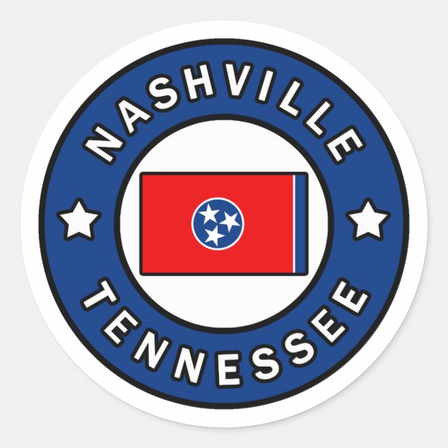 Nashville Tennessee Classic Round Sticker (Front)
