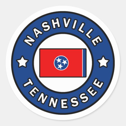 Nashville Tennessee Classic Round Sticker