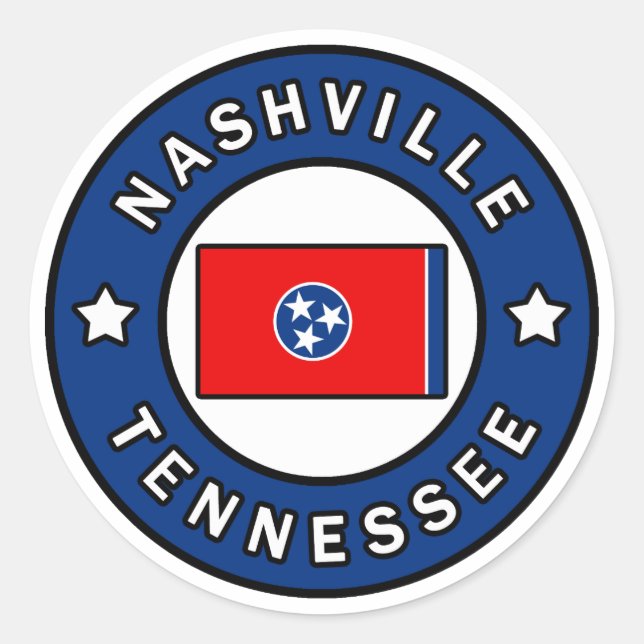 Nashville Tennessee Classic Round Sticker (Front)