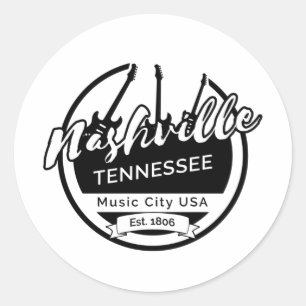Nashville Tennessee Classic Round Sticker