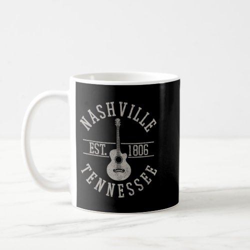Nashville Tennessee Country Music City Guitar Play Coffee Mug