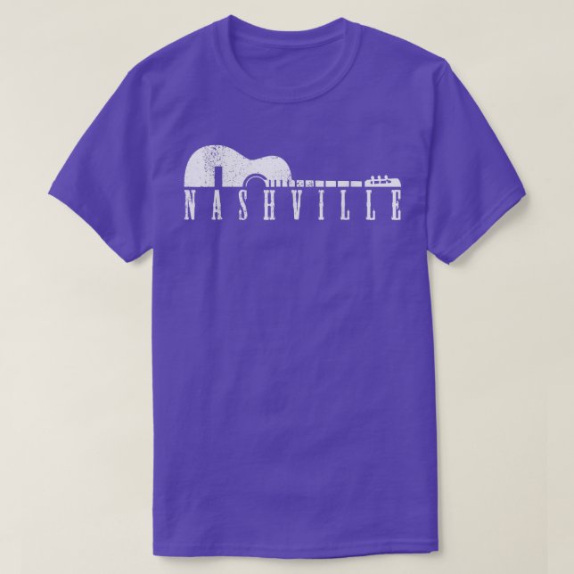 Nashville Tennessee Country Music City Guitar Play T-Shirt (Design Front)